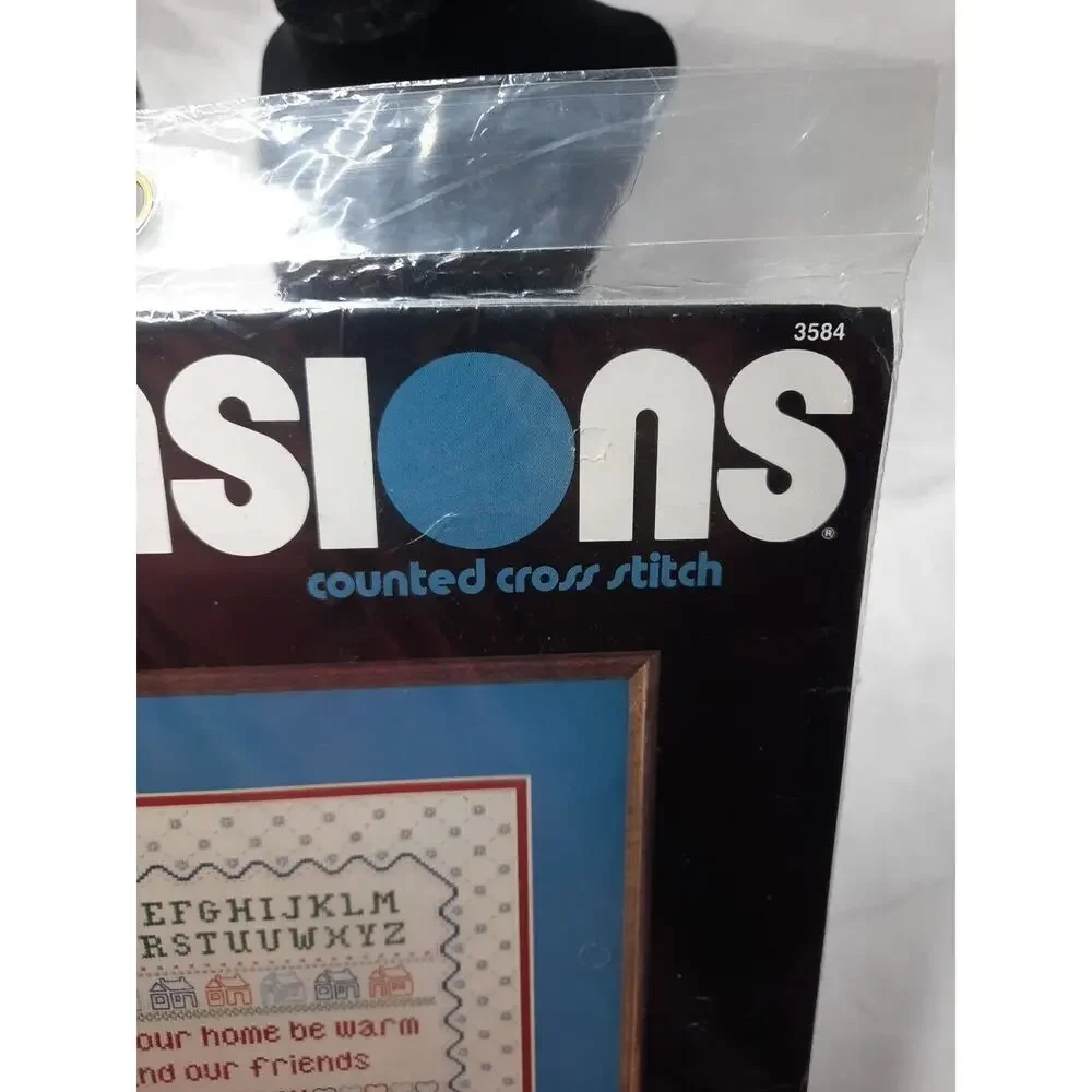 Dimensions Counted Cross Stitch Kit Home & Friends Sampler 3584 Vintage 1985